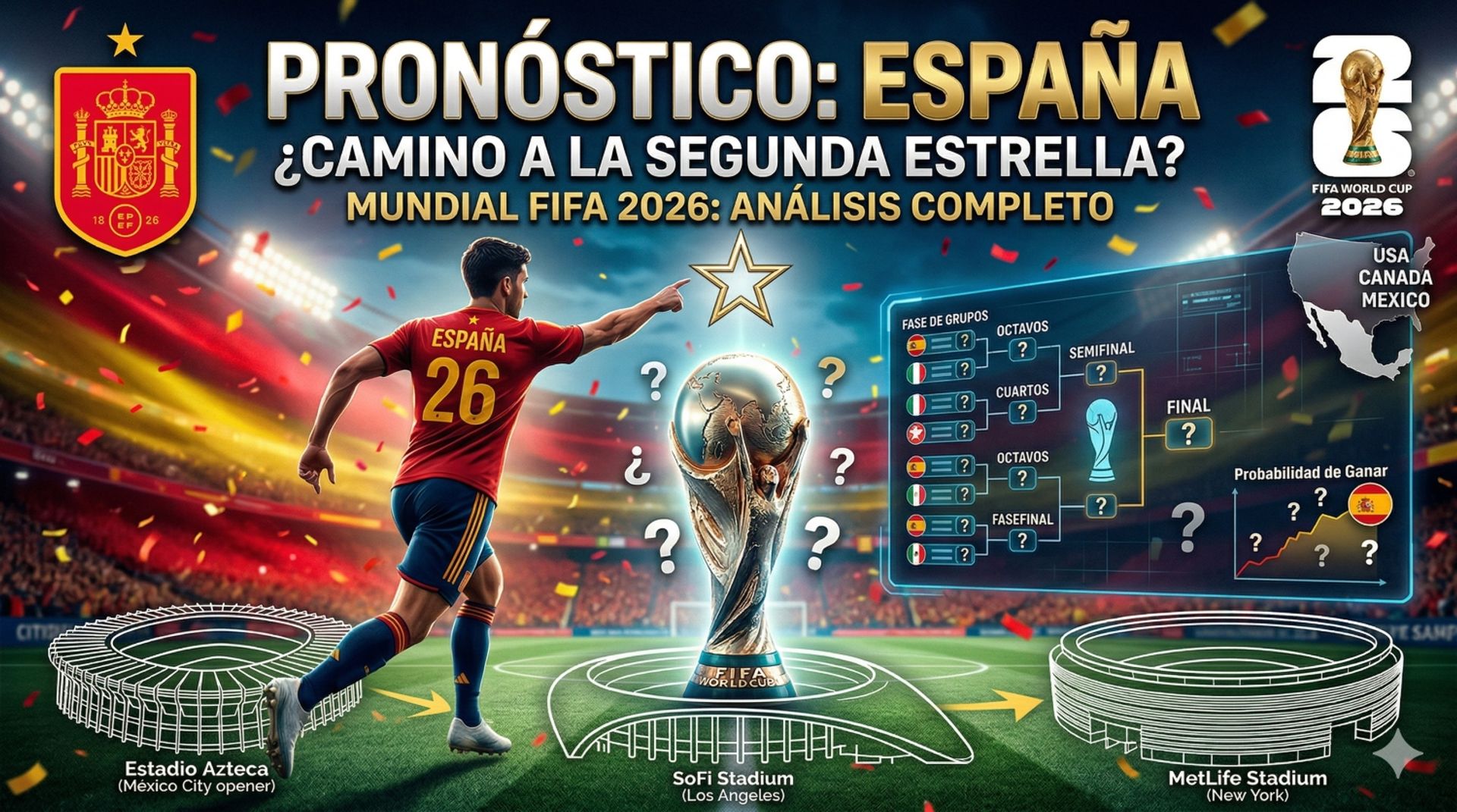 España regresa una vez más al Mundial ¿Podrán conseguir un nuevo título?  - Mundial FIFA 2026