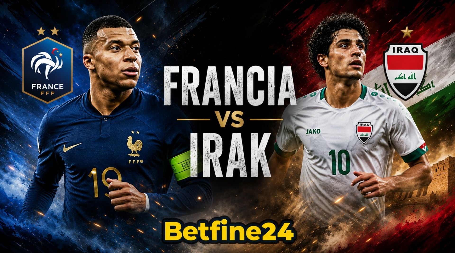 Apuesta en línea en el Mundial 2026: Francia vs Irak - Mundial FIFA 2026