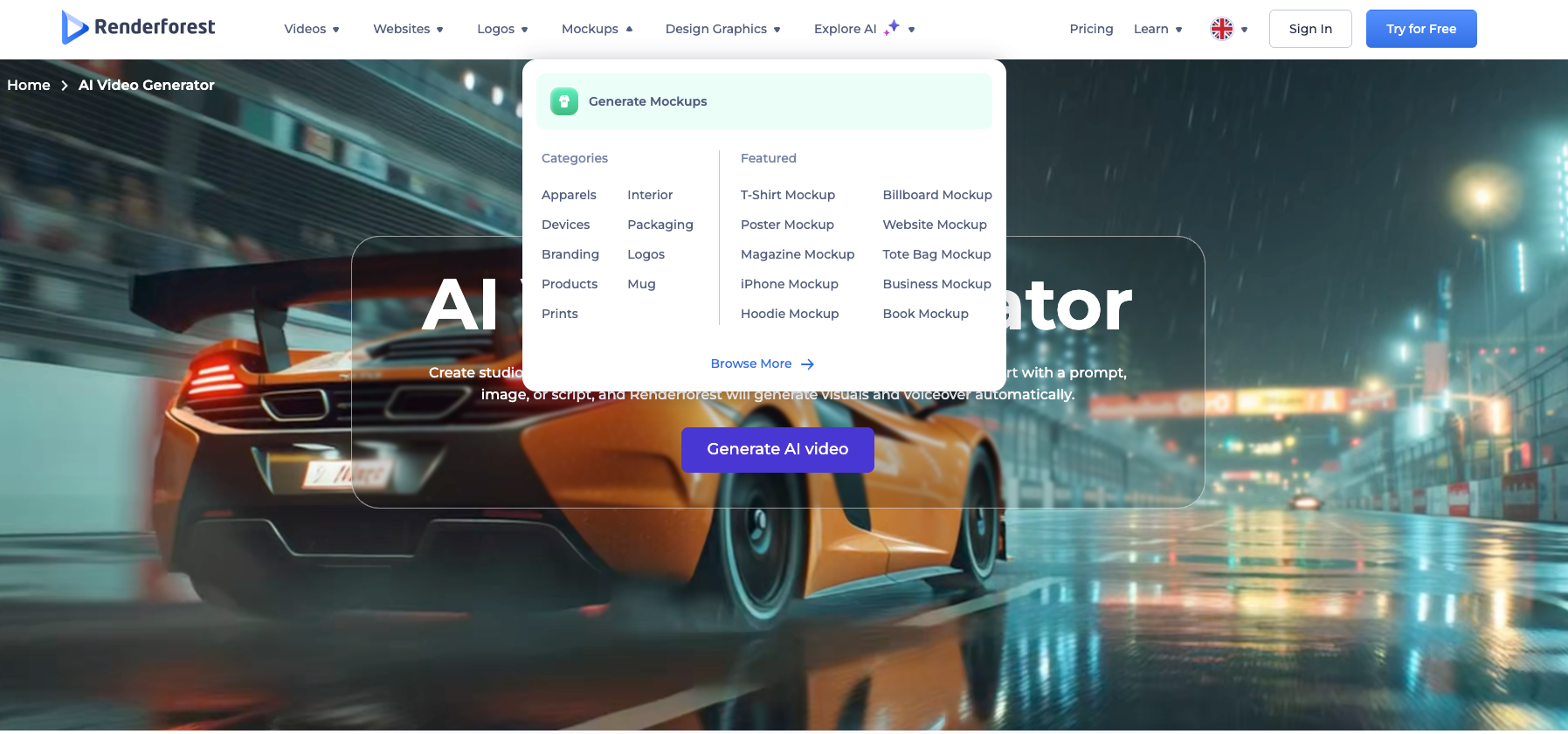 Renderforest Get Started With an Easy-To-Use Mockup Generator