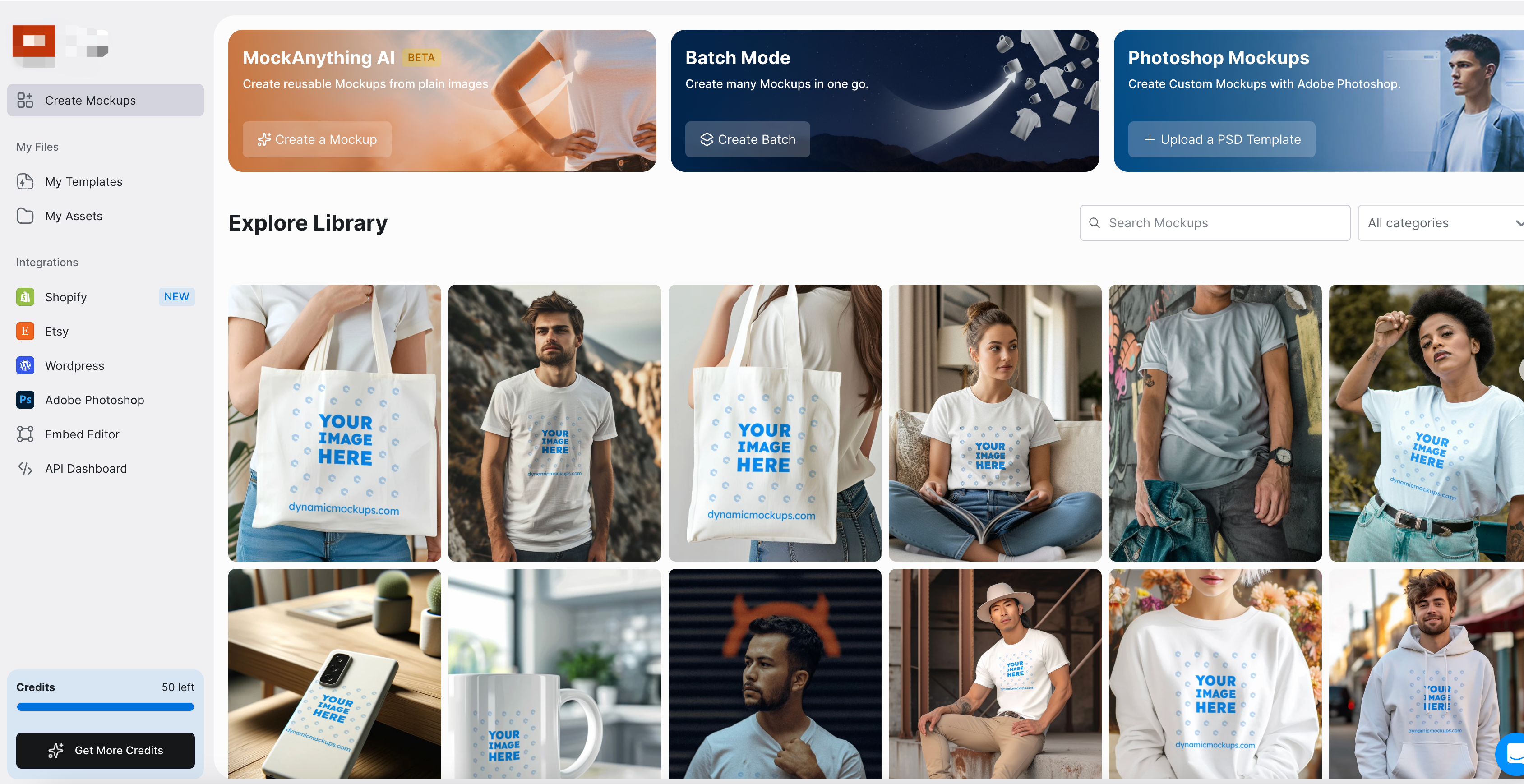 Bulk mockup generation for fast catalog updates