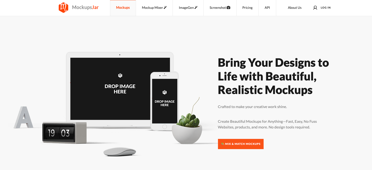 MockupsJar — Simple Placeit Alternative for Quick One-Off Mockups