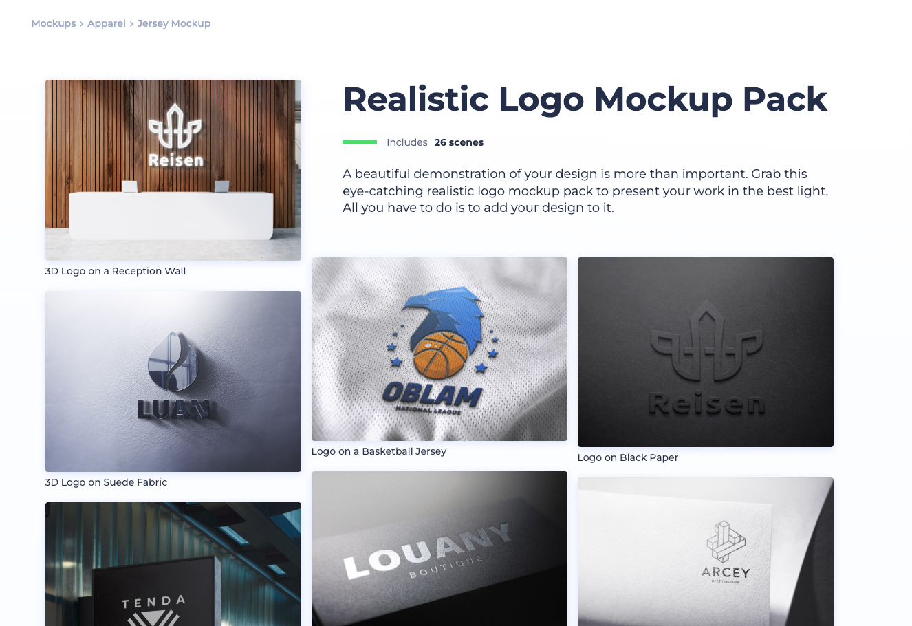 Realistic Logo Mockup Pack
