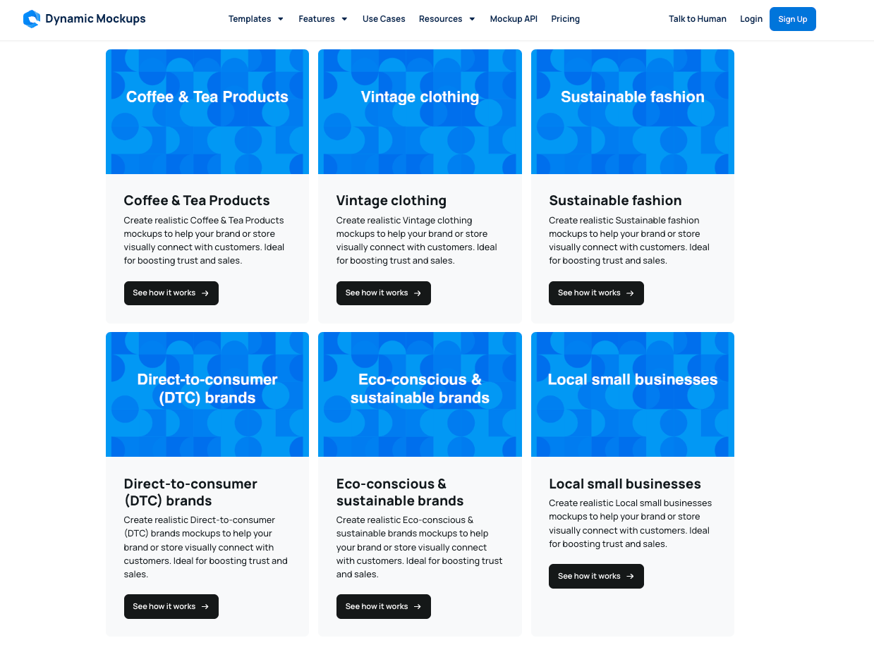 Dynamic Mockups helps users create, market, and sell more effectively across different scenarios.