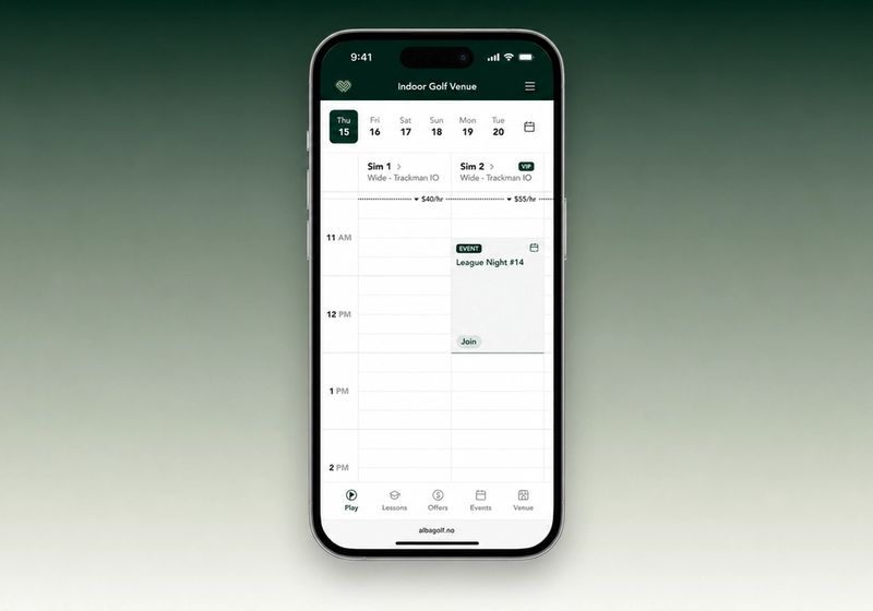 How Indoor Golf Venues Can Run Events in One Booking System