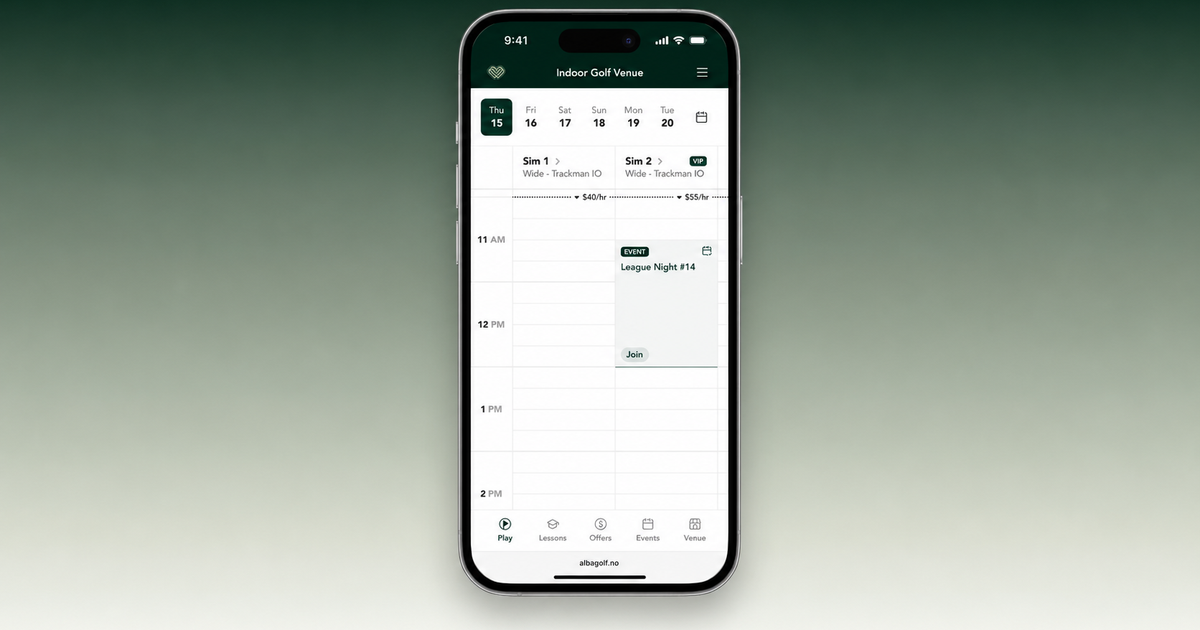 How Indoor Golf Venues Can Run Events in One Booking System - article cover image