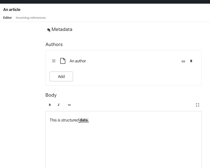 Collapsible fieldsest