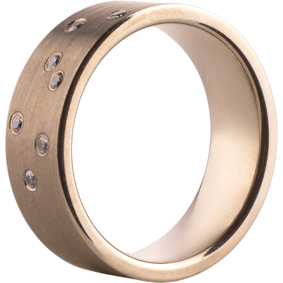 Schlichter klassischer Trauring aus 750er Gelbgold mit handpolierter Oberfläche