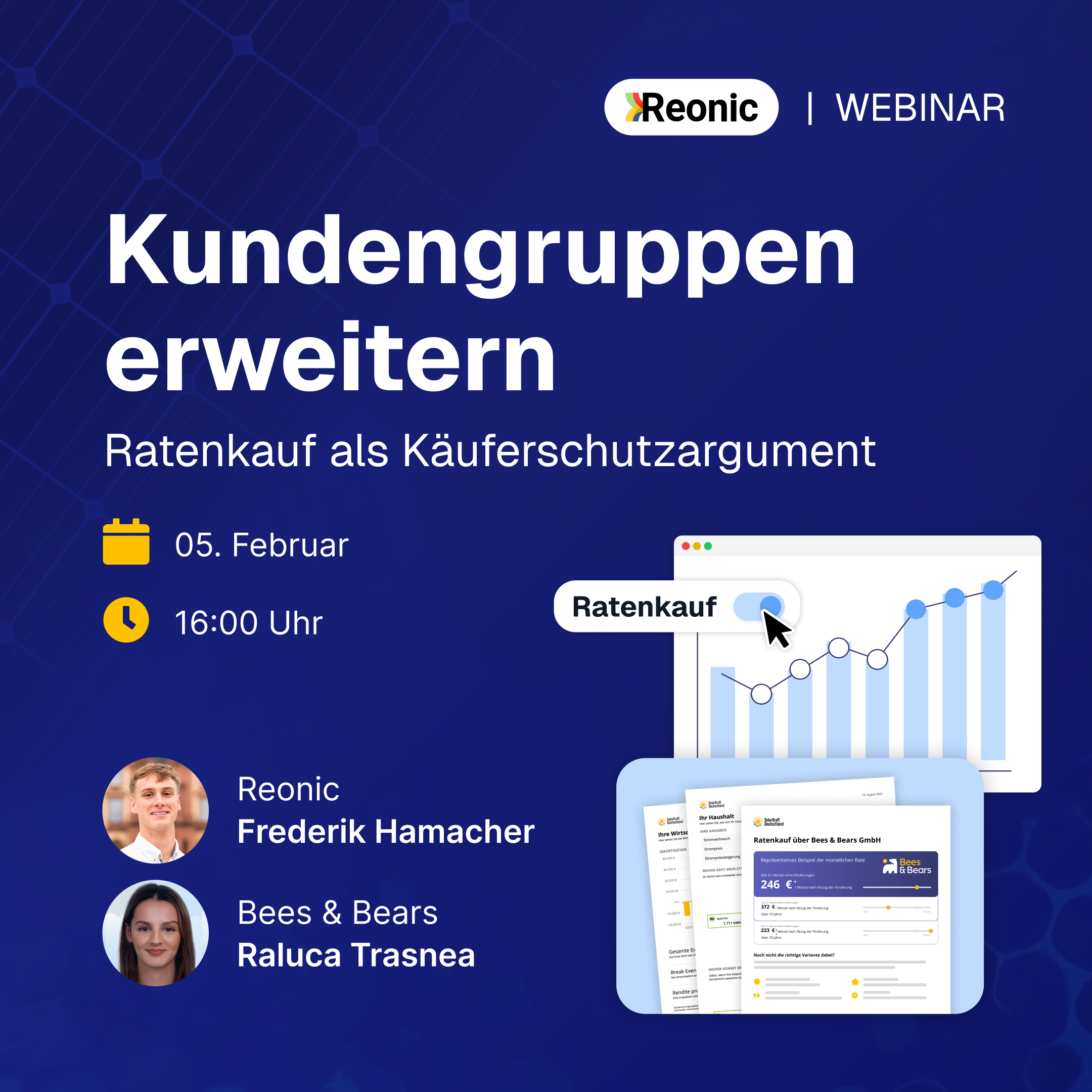 Reonic x Bees & Bears: Ratenkauf als Käuferschutzargument