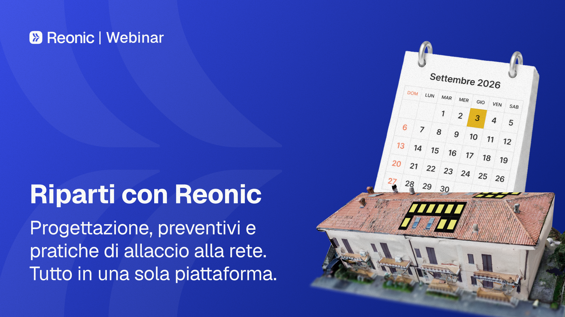 Riparti con Reonic: progettazione, preventivi e pratiche