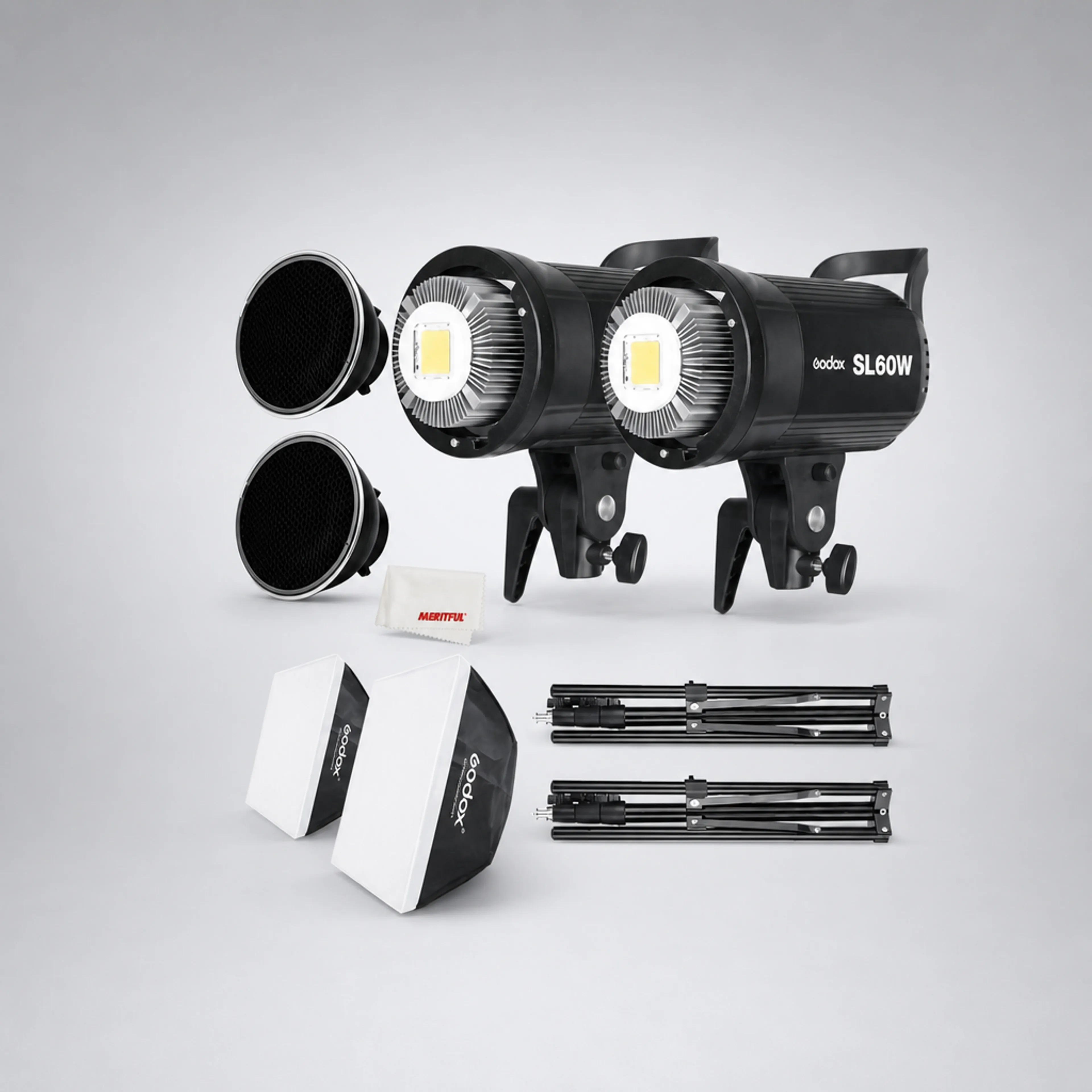 2 Godox SL-60W + Dôme