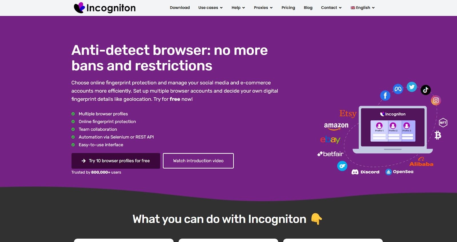 Incogniton Homepage