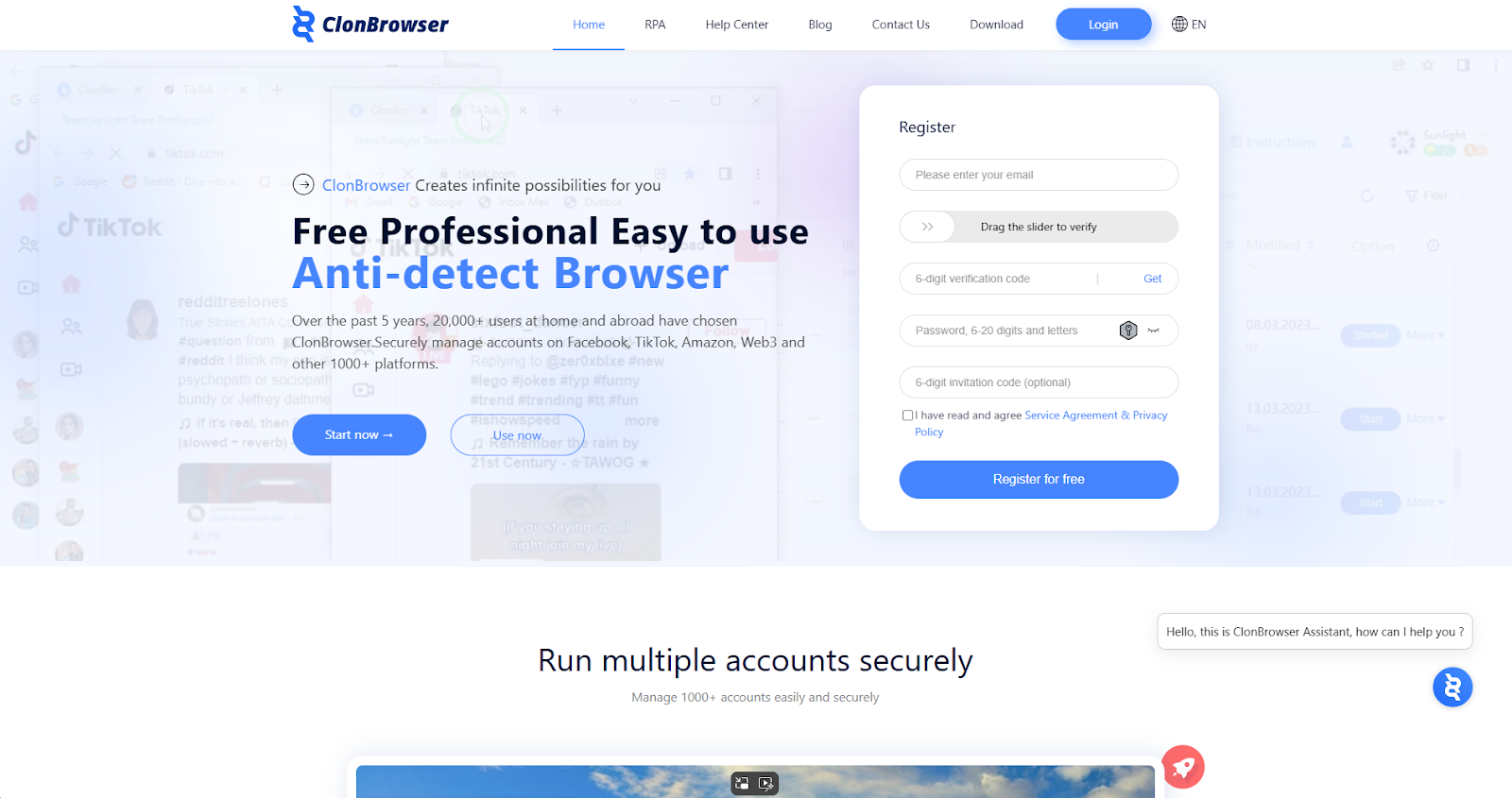 ClonBrowser Homepage