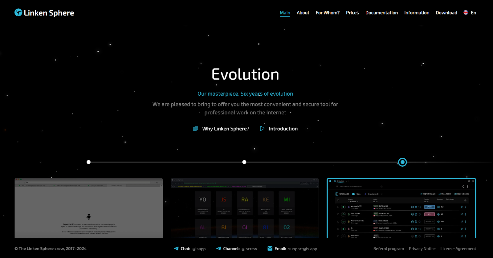 Linken Sphere Homepage