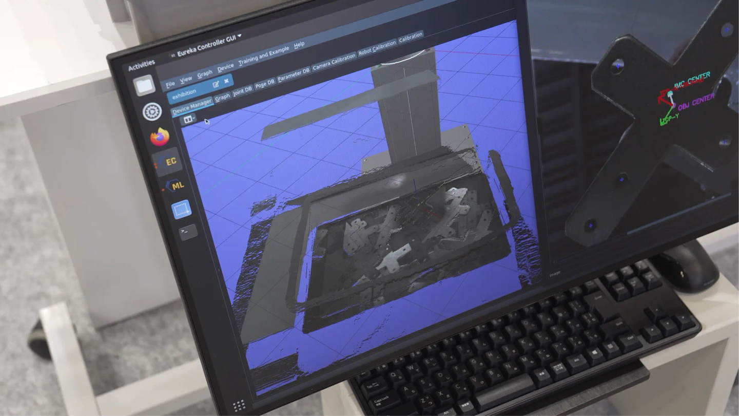Point cloud for metal parts in Eureka Robotics bin picking system