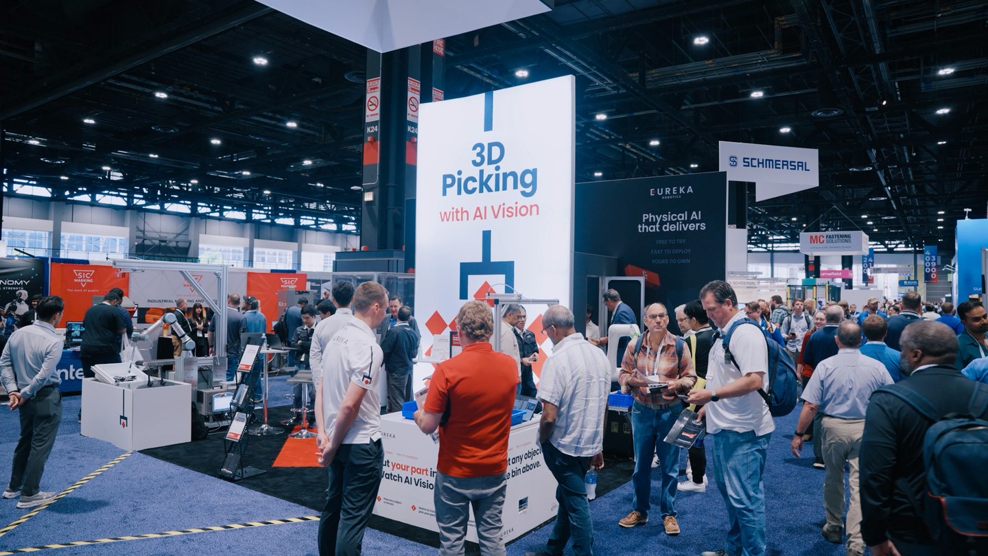 Visitors at the Eureka booth