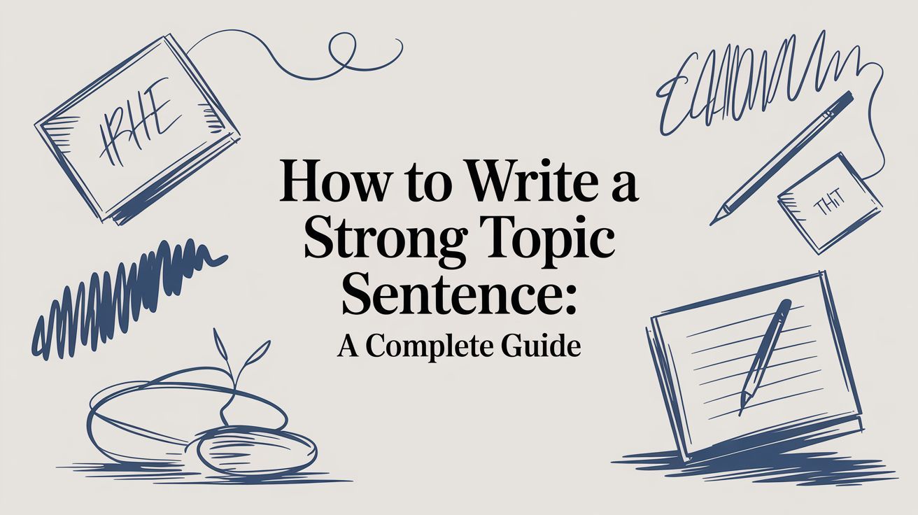 How to Write a Strong Topic Sentence: A Complete Guide