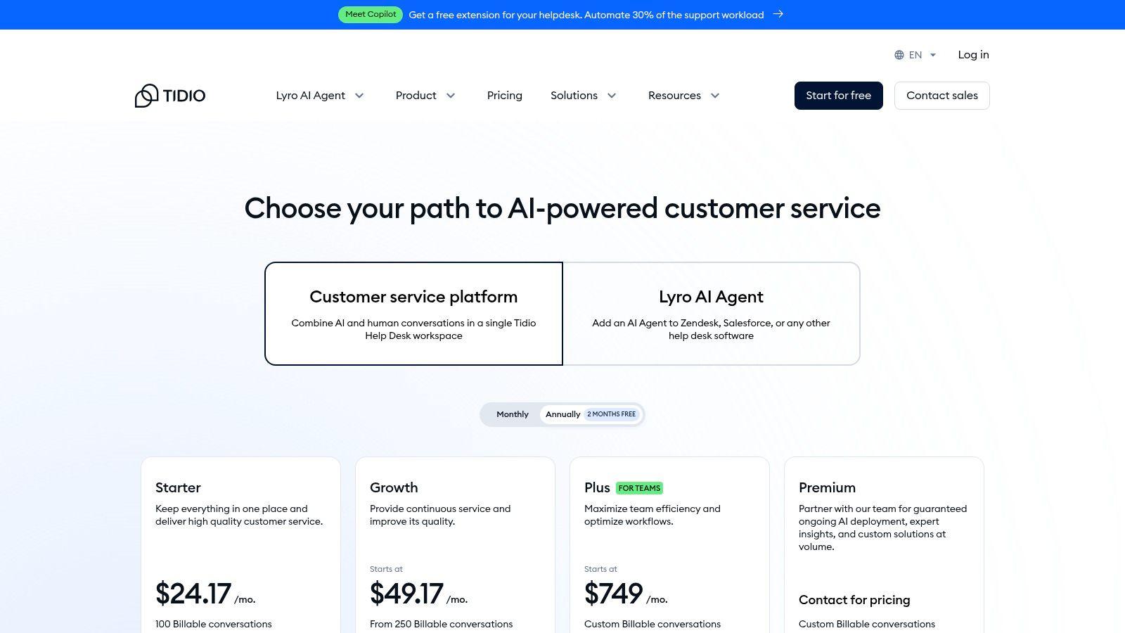 Tidio (Lyro AI)
