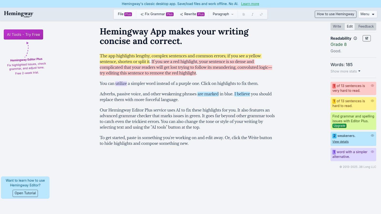 Hemingway Editor