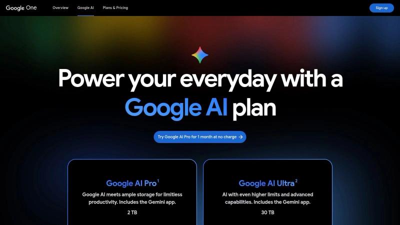 Google – Google AI Plans (Gemini in Google One: AI Pro/AI Ultra)