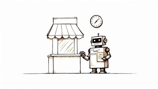 An AI chatbot interface on a laptop, representing a digital assistant for a small business.
