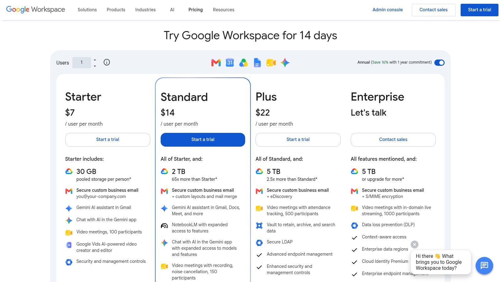 Google Workspace (with Gemini for Workspace)