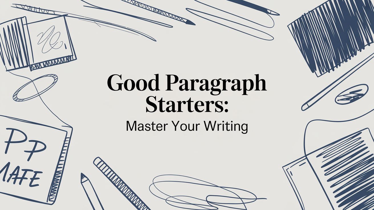 Good Paragraph Starters: Master Your Writing