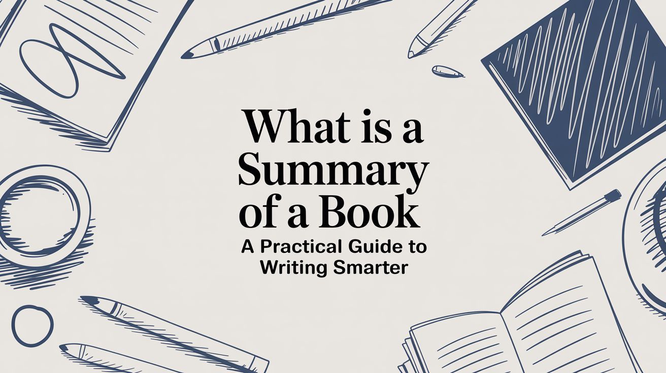 What Is a Summary of a Book A Practical Guide to Writing Smarter