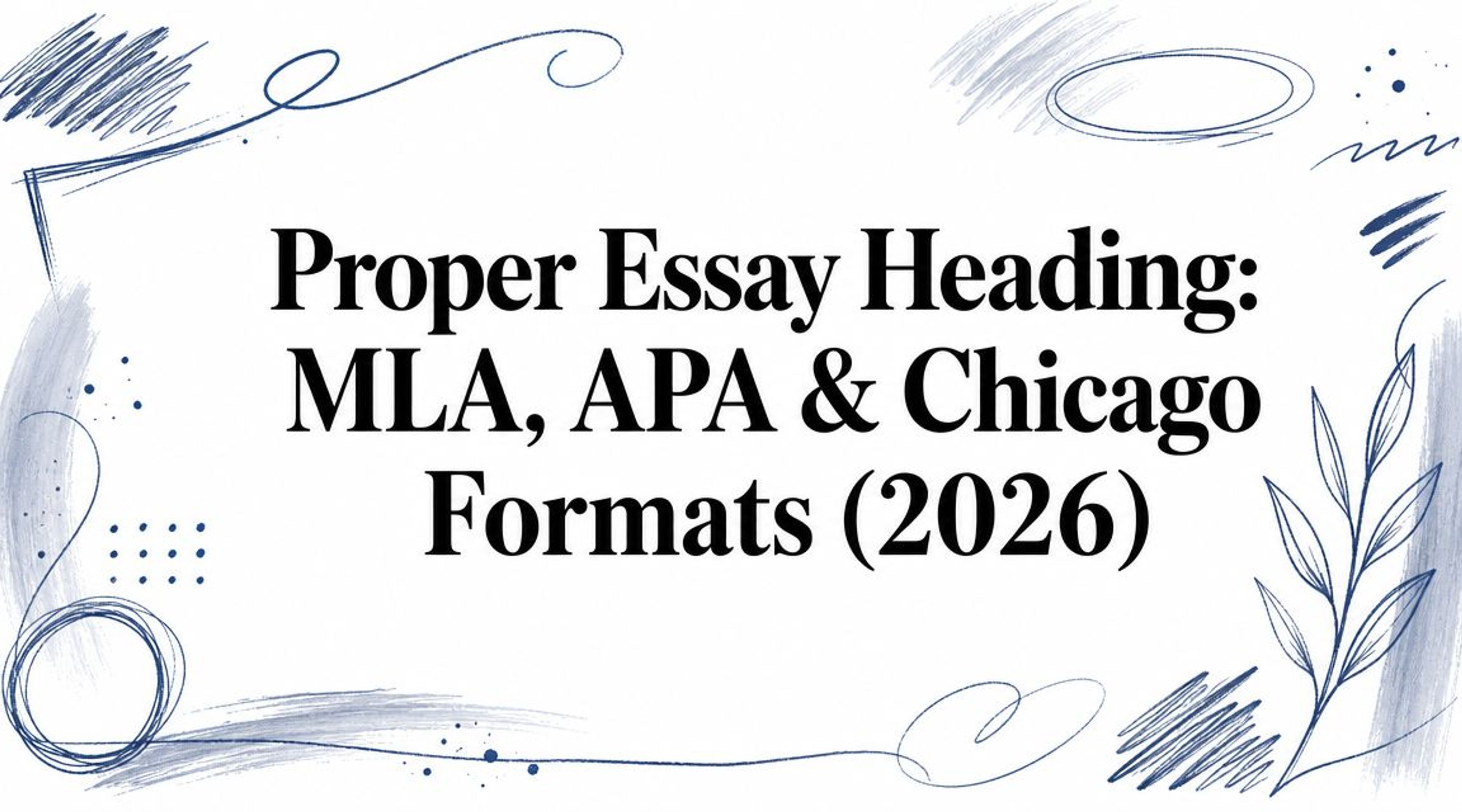 Proper Essay Heading: MLA, APA & Chicago Formats (2026)