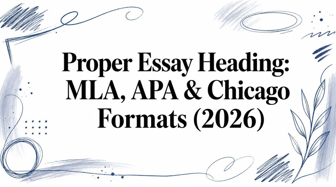 Proper Essay Heading: MLA, APA & Chicago Formats (2026)