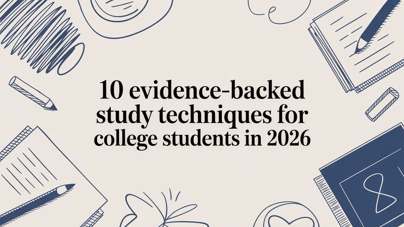 10 Evidence-Backed Study Techniques for College Students in 2026