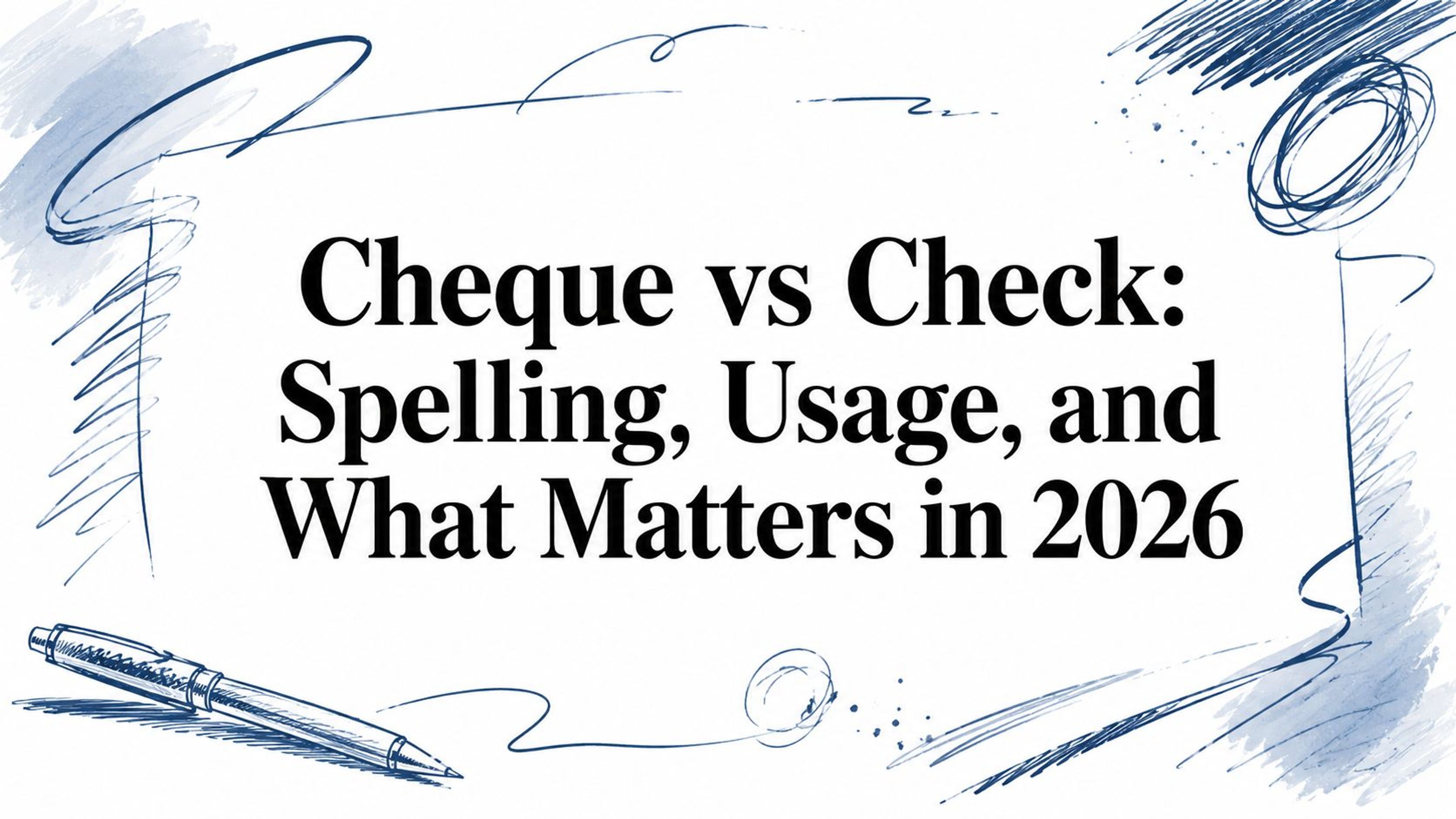 Cheque vs Check: Spelling, Usage, and What Matters in 2026