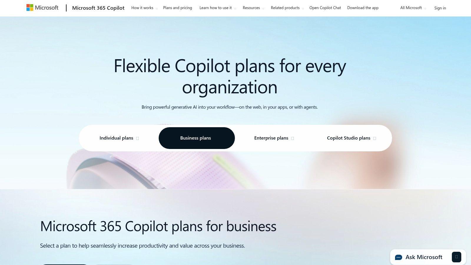 Microsoft — Copilot for Microsoft 365 & Copilot in Power BI