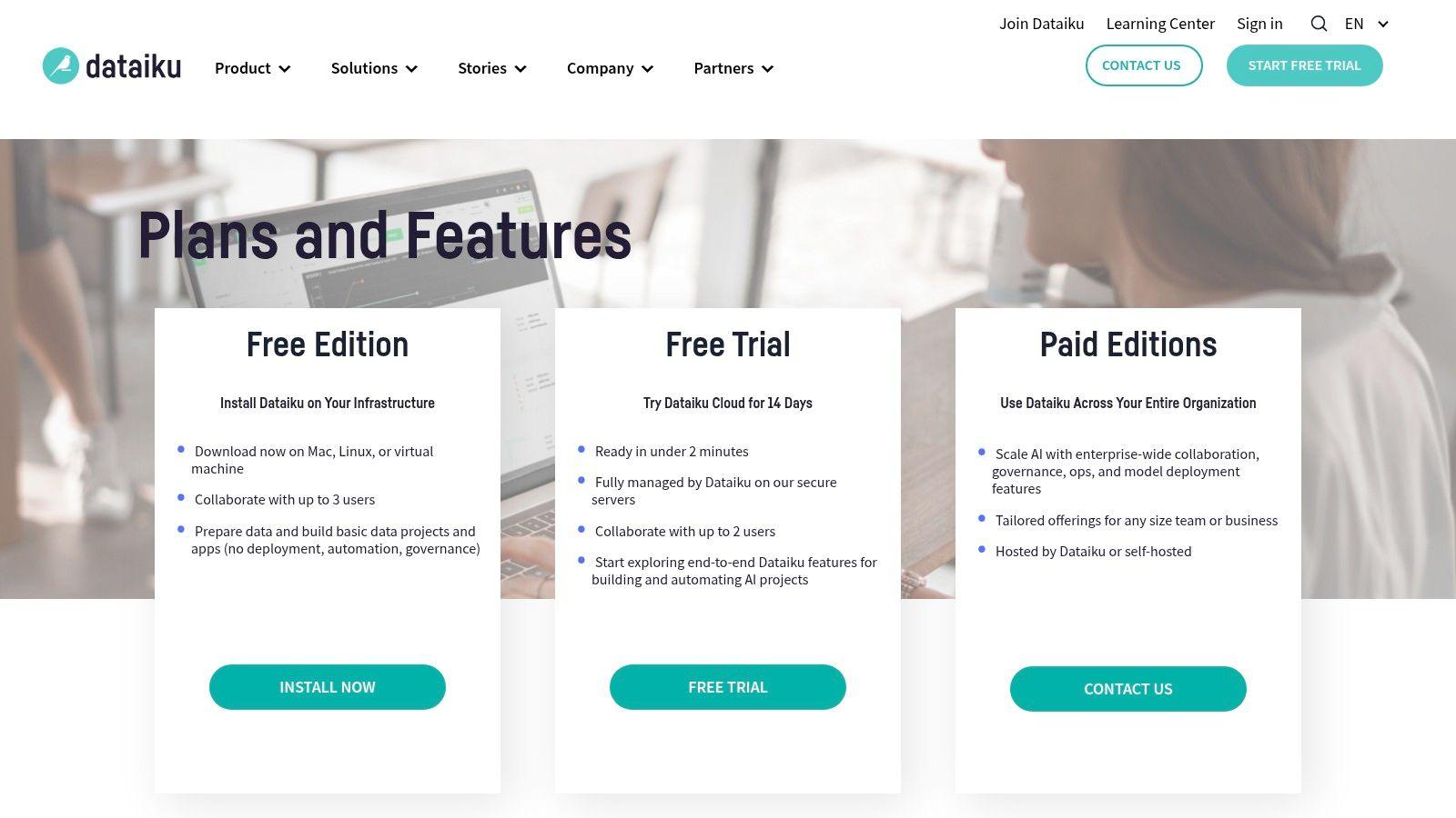 Dataiku — Data Science & MLOps Platform
