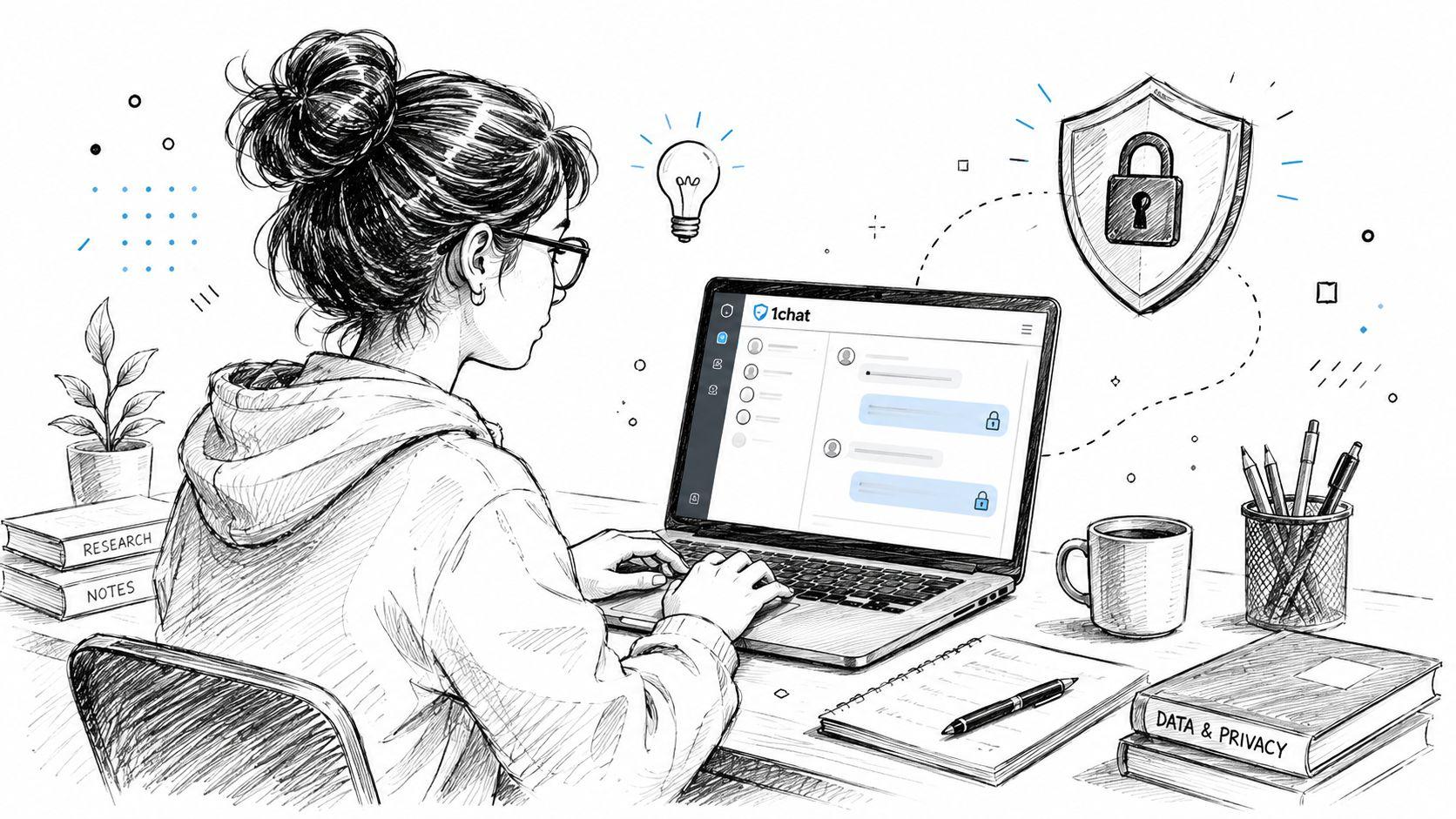 Screenshot from https://1chat.com