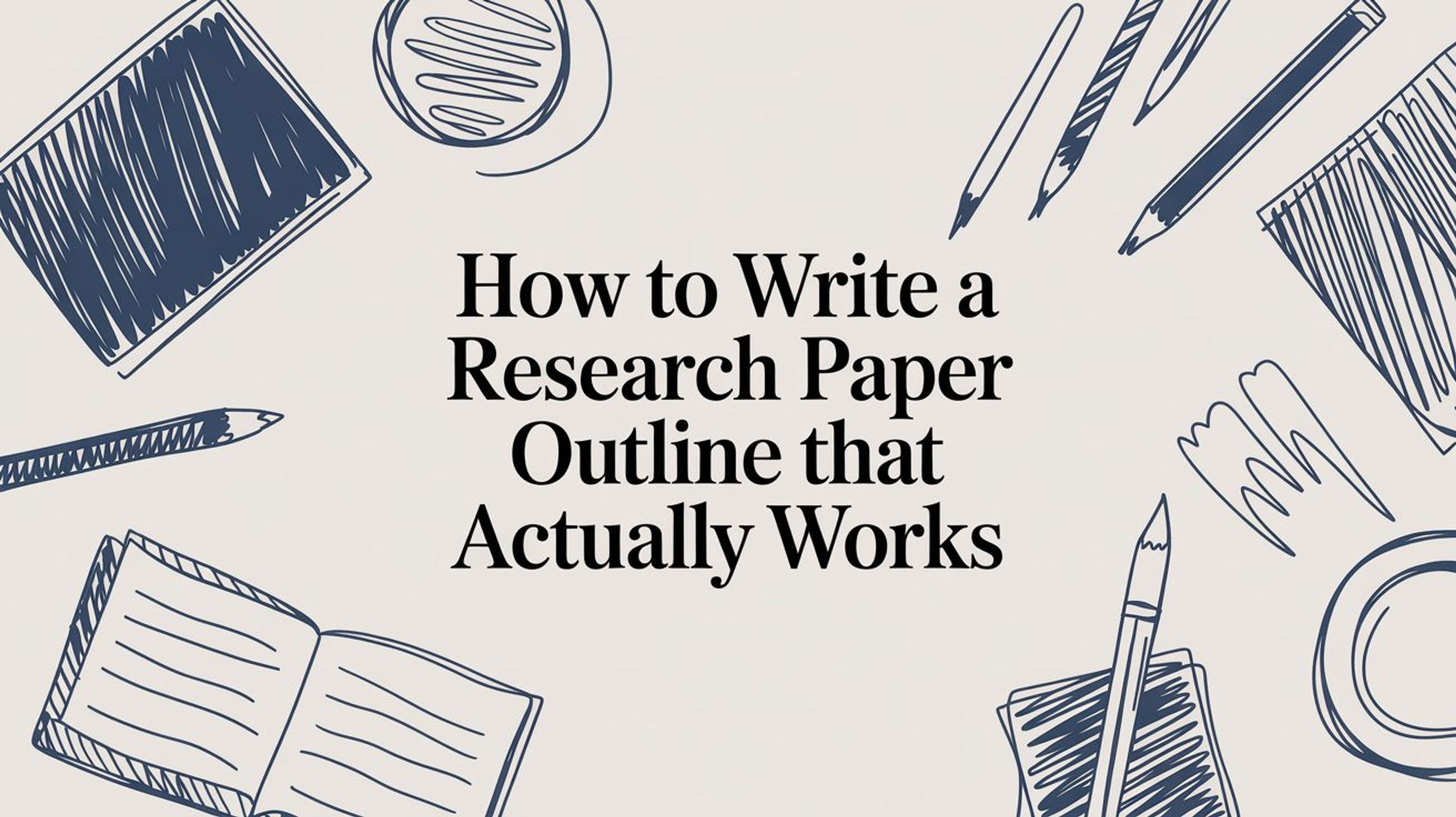 How to Write a Research Paper Outline That Actually Works