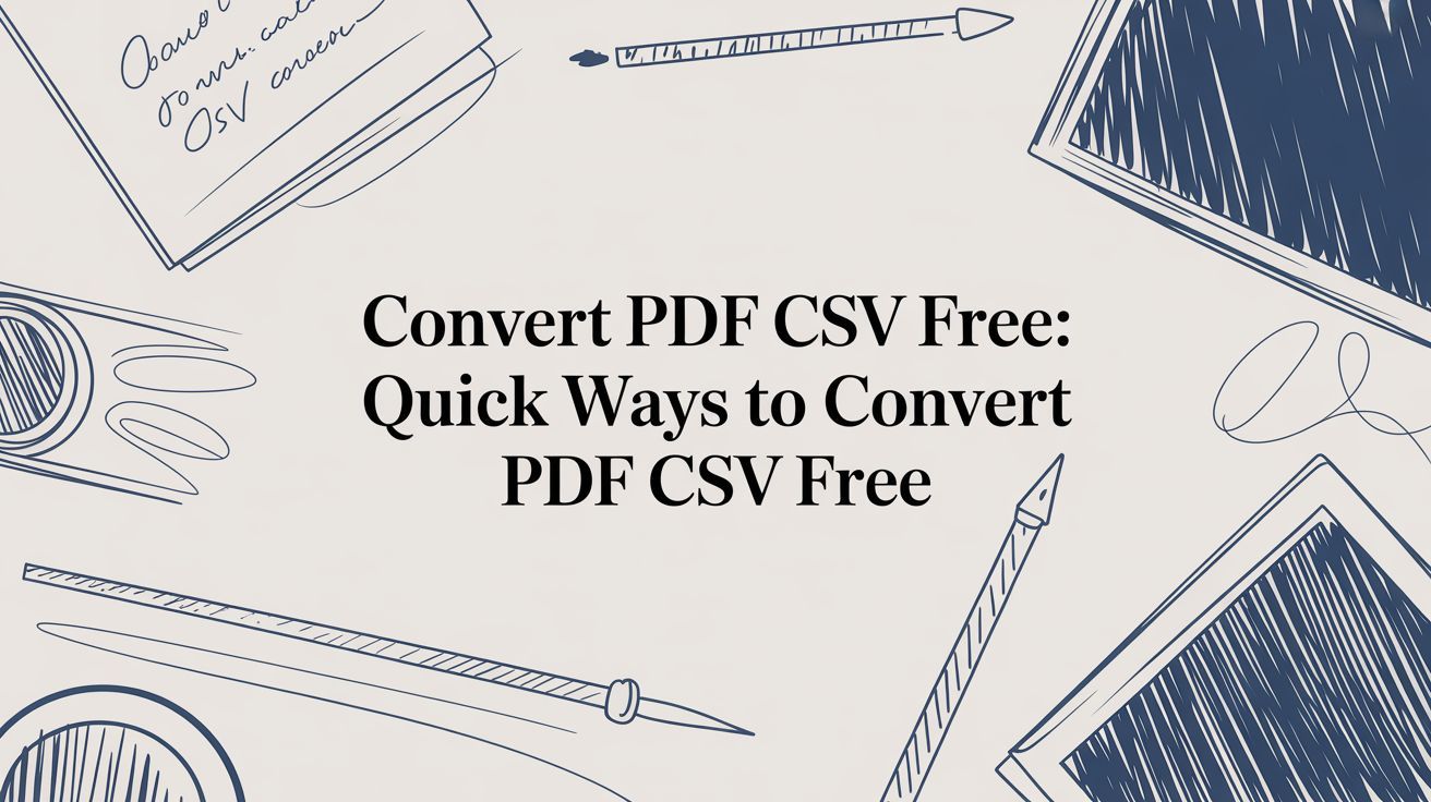 Convert PDF CSV Free: Quick Ways to convert pdf csv free