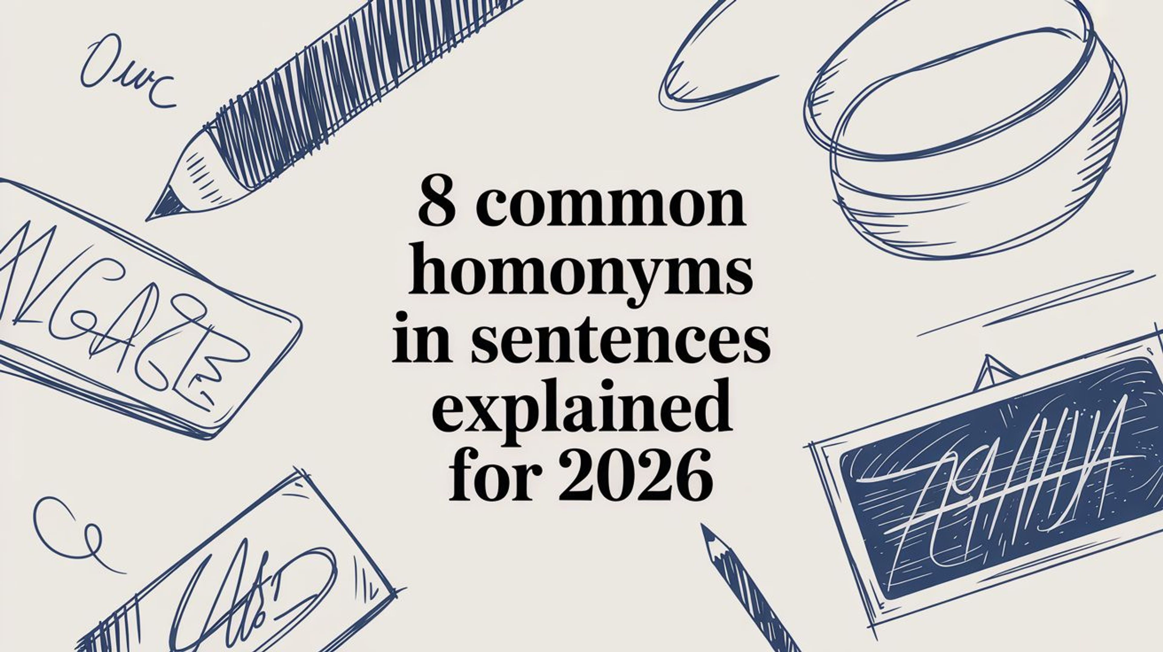 8 Common Homonyms in Sentences Explained for 2026