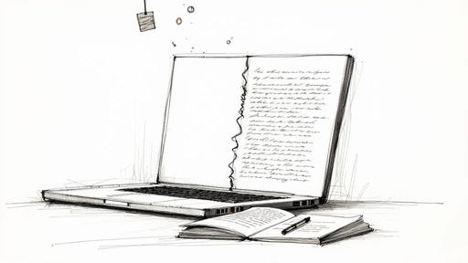 A person using a laptop with AI-generated charts and text on the screen, symbolizing the integration of AI in academic work.