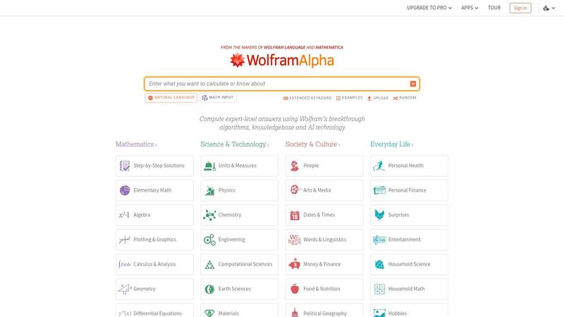 Wolfram|Alpha — Chemistry / Reactions