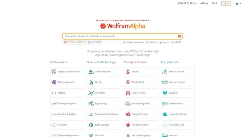 Wolfram|Alpha — Chemistry / Reactions