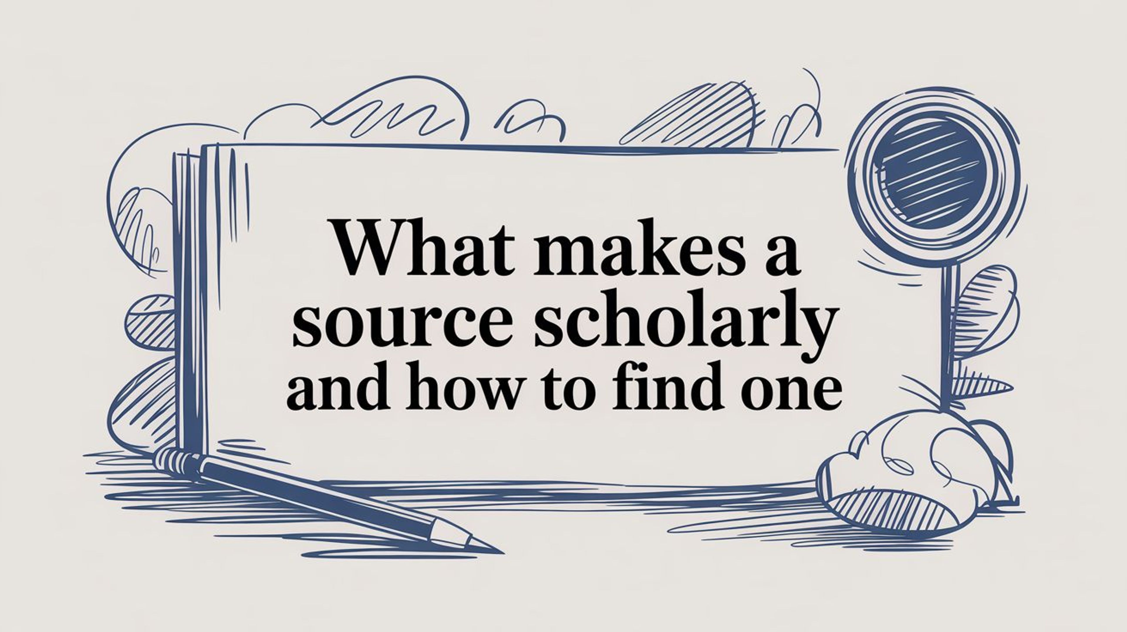 What Makes a Source Scholarly and How to Find One