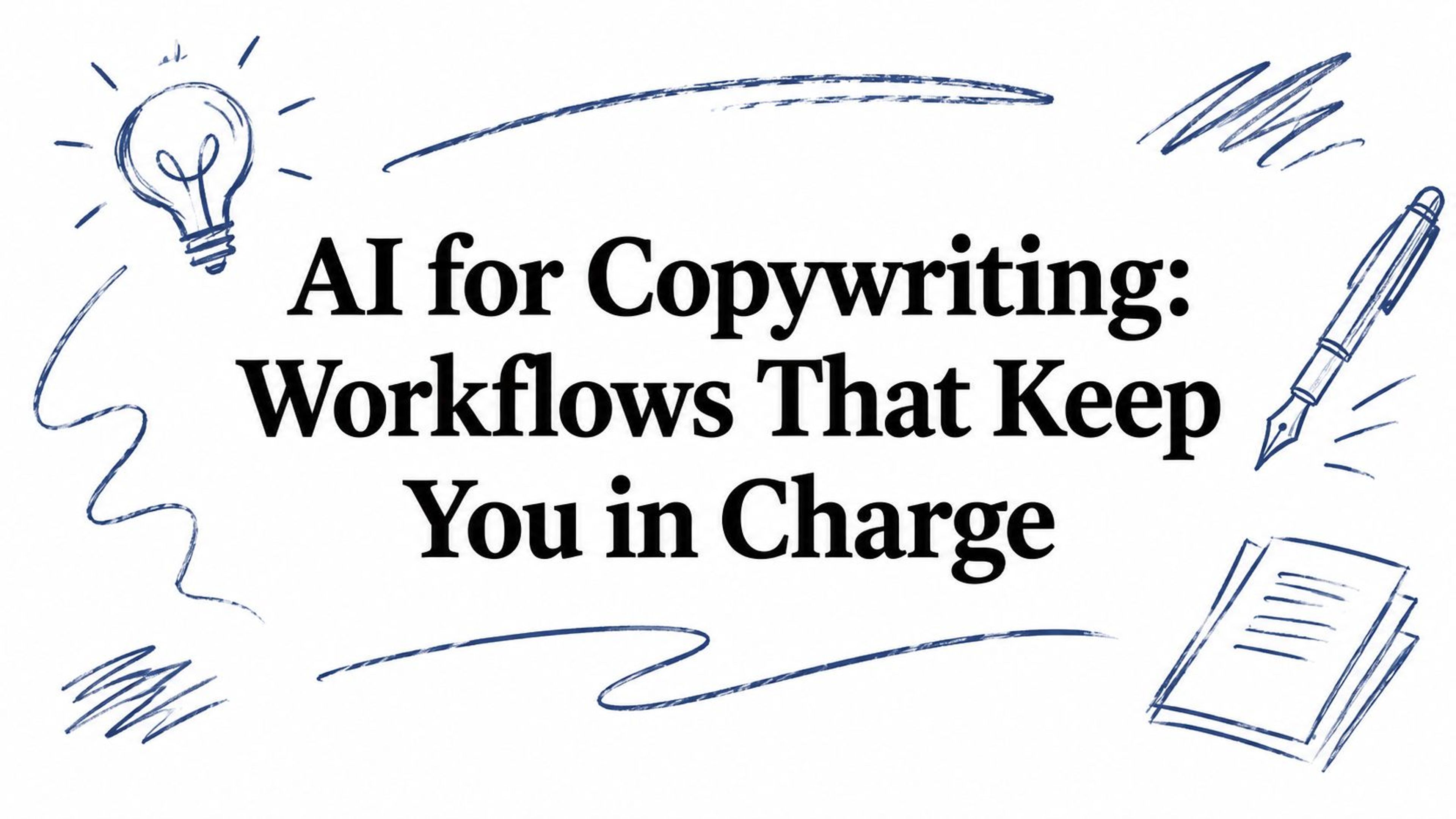 AI for Copywriting: Workflows That Keep You in Charge