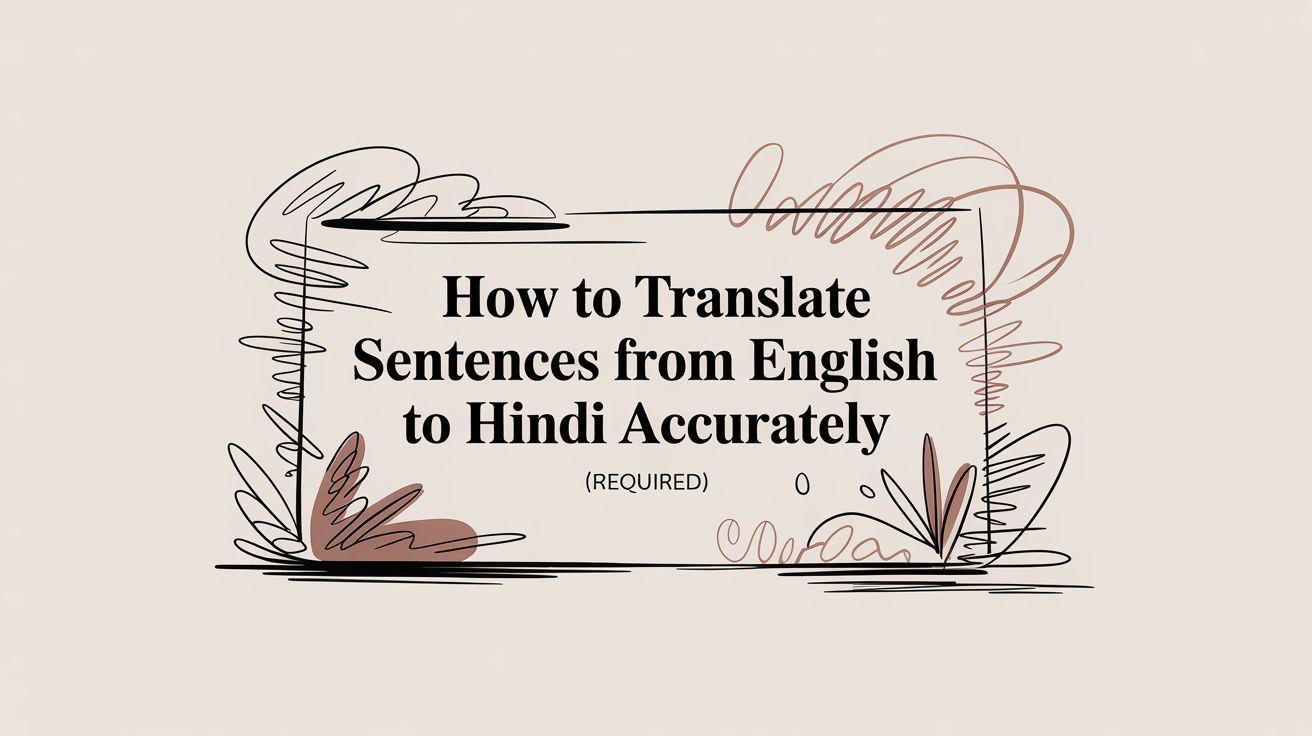 How to Translate Sentences from English to Hindi Accurately