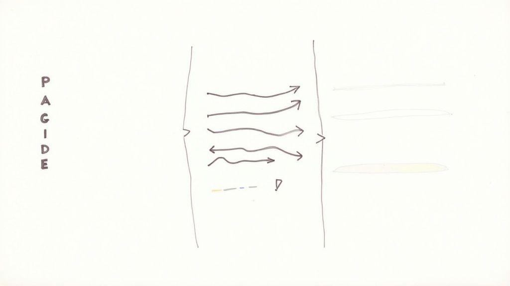 Diagram showing bidirectional arrows representing page navigation flow and structure in web design