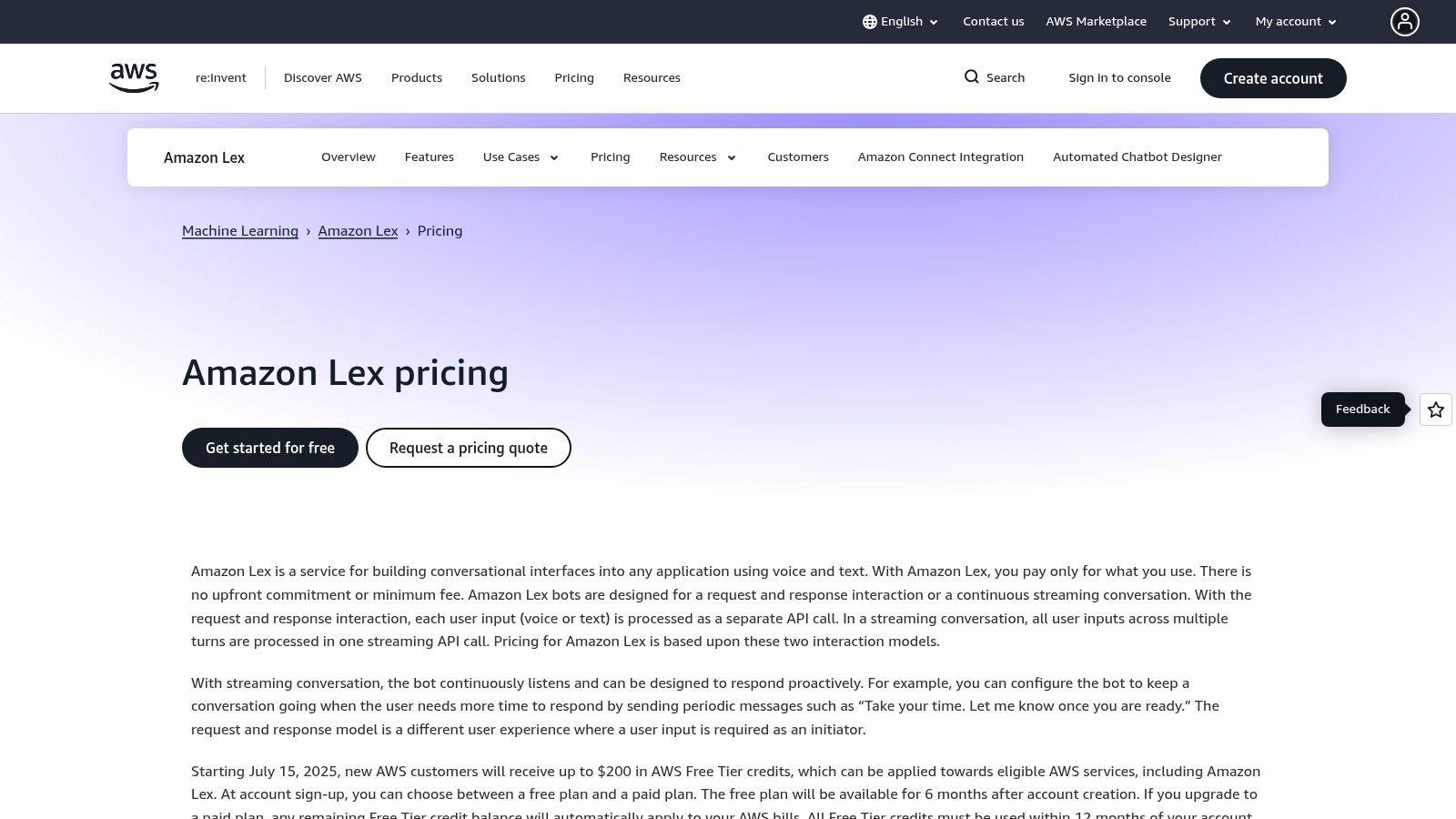 Amazon Lex (AWS)