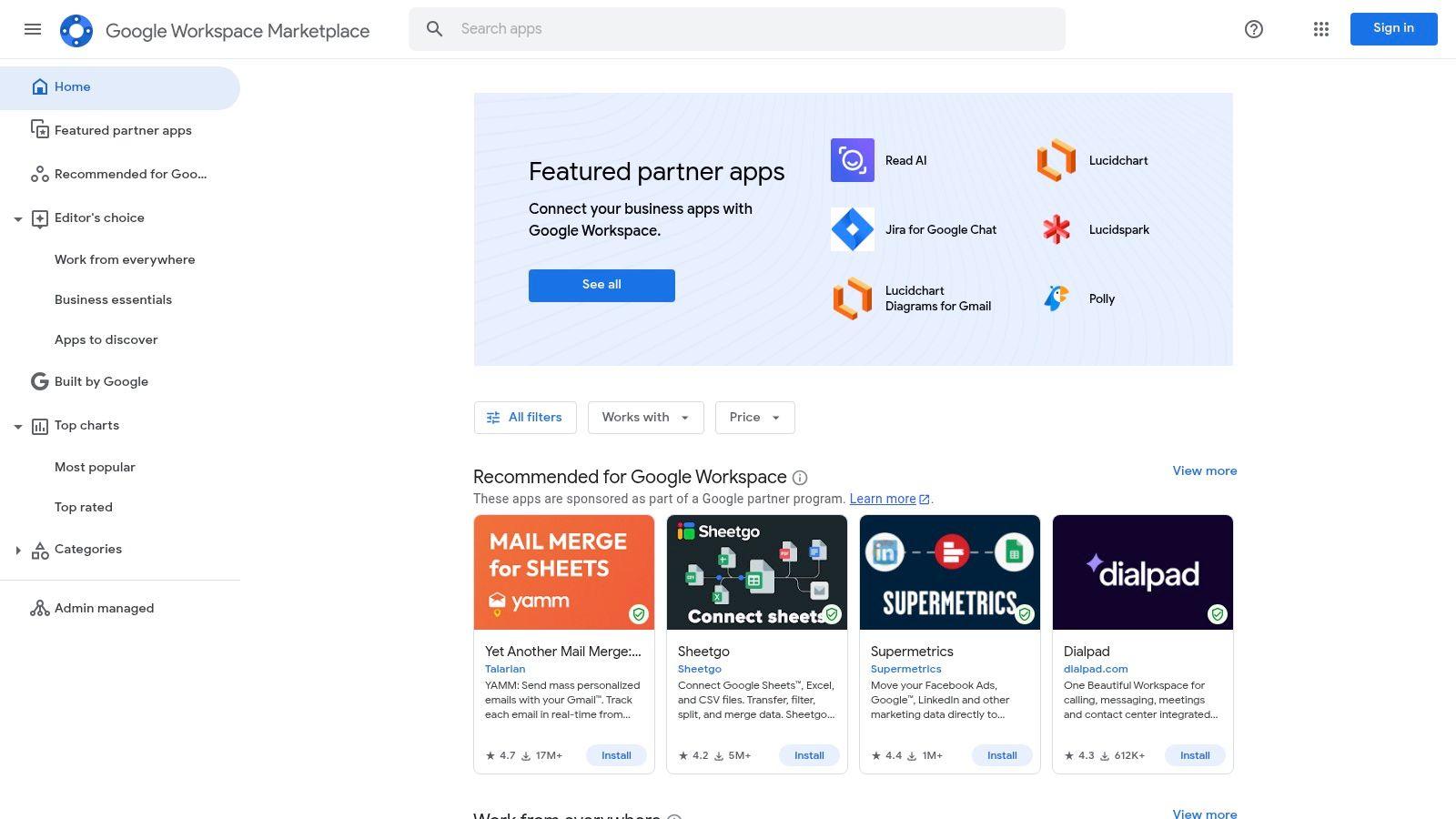 Google Workspace Marketplace