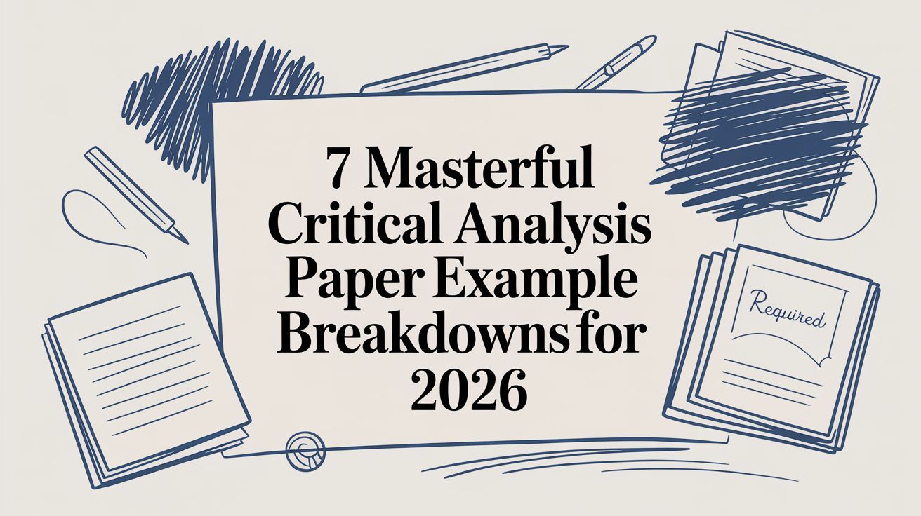 7 Masterful Critical Analysis Paper Example Breakdowns for 2026