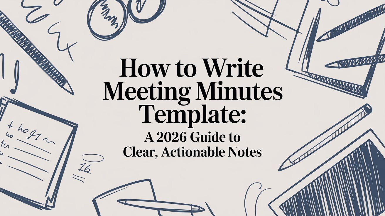 How to write meeting minutes template: A 2026 Guide to Clear, Actionable Notes