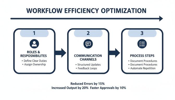 Infographic about how to improve workflow efficiency