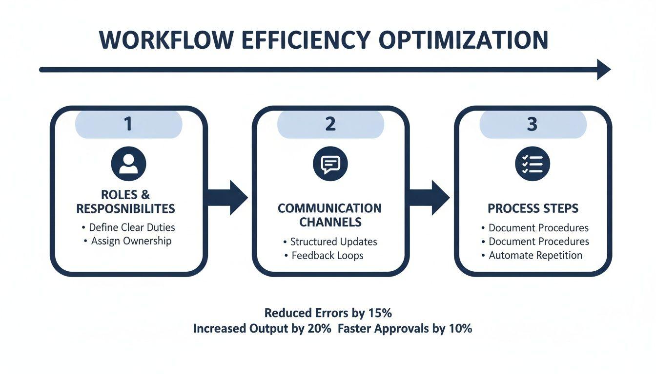 Infographic about how to improve workflow efficiency